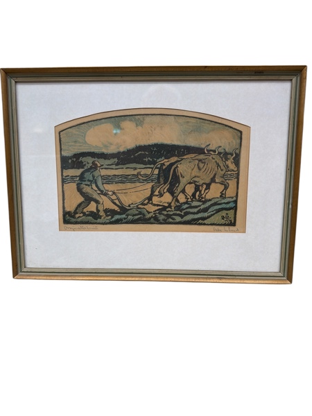 Tavla Acke Åslund Orginalträsnitt