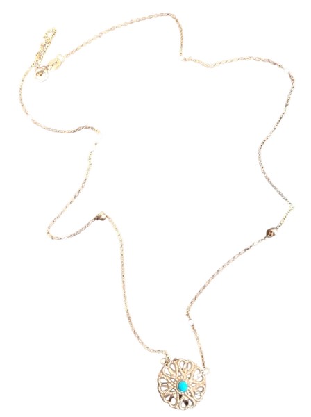 Guld 21K halsband med hänge 1,65 gr