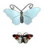 Silverbroscher Fjärilar med emalj 2 st