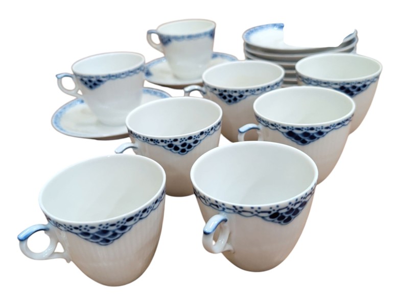 Musselmalet Princess Kopp med fat Royal Copenhagen