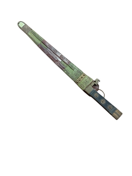 HUGGARE i balja, smide, mässing och läder, Tuareg, 1900-tal