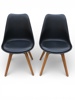 STOLAR 2 st  Moderna med svart sits
