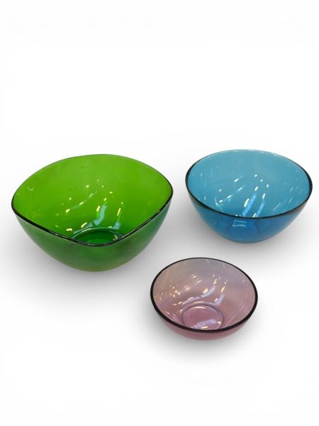 SKÅLAR 3 st "retrofärger"