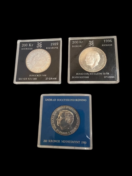 SILVERMYNT 3 st Jubileumsmynt