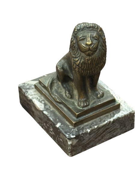 BREVPRESS i Brons av ett Lejon 1900-tal