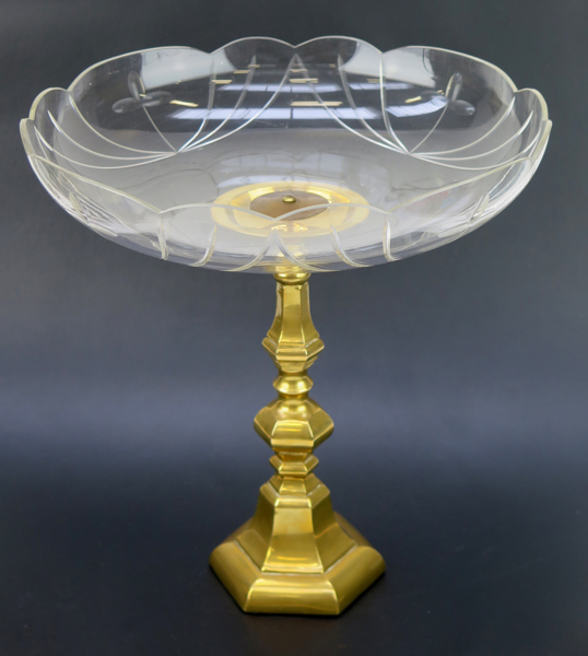 UPPSATSSKÅL Glas och mässing, Danmark