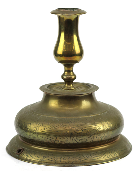 LJUSSTAKE mässing, barock, 1600 - / 1700-tal