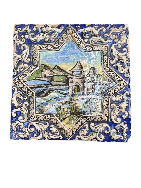 Kakelplatta, fajans, Persien 1800-tal