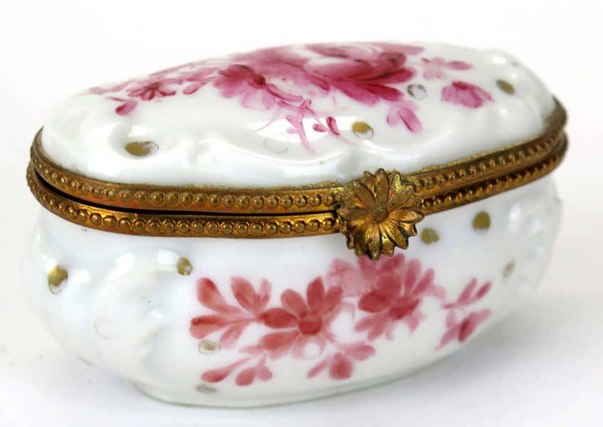 LOCKASK, porslin med mässingsmontage