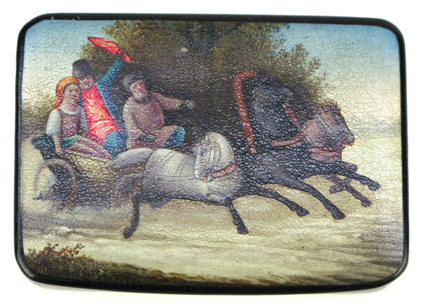 SNUSDOSA lackarbete,  Vishnyakov & Söner, Ostashkovo, Ryssland