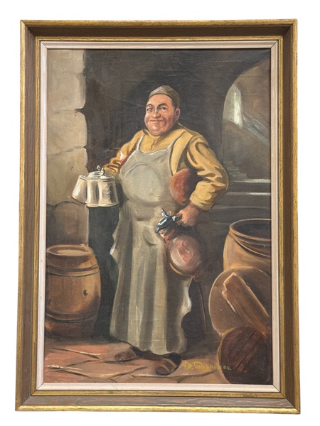 TAVLA Olja på duk Okänd konstnär