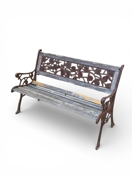 PARKBÄNK, gavlar i gjutjärn 1900-tal