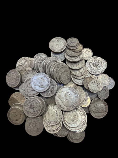 SILVERMYNT, hög silverhalt