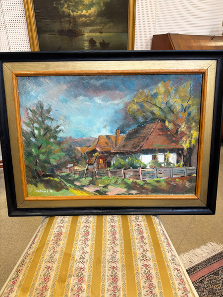 TAVLA Olja på duk Konstnär Laszlo Kelemen Ungern