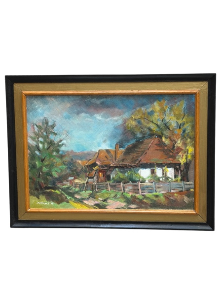 TAVLA Olja på duk Konstnär Laszlo Kelemen Ungern