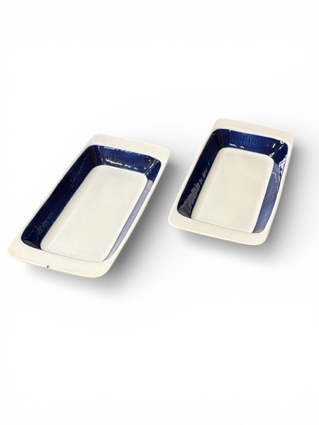 UGNSFORM 2 st, porslin KOKA BLÅ