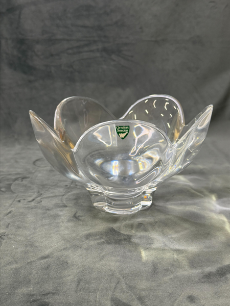 SKÅL i konstglas "Pomona" Design av Lars Hellsten för Orrefors