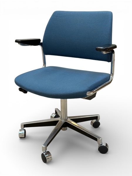 KONTORSSTOL, blå textil