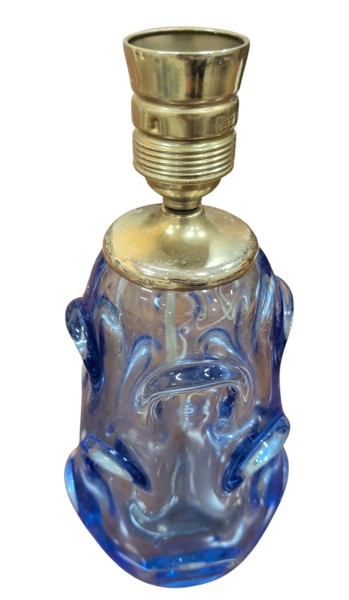 Bordslampa i blått Konstglas