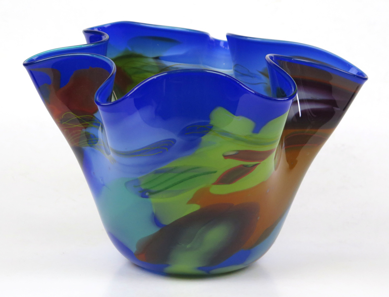 Arroyo, Daniel & Boström, Ulla för Alster Glasstudio, skål, polykrom glasmassa, signerad och daterad 1996