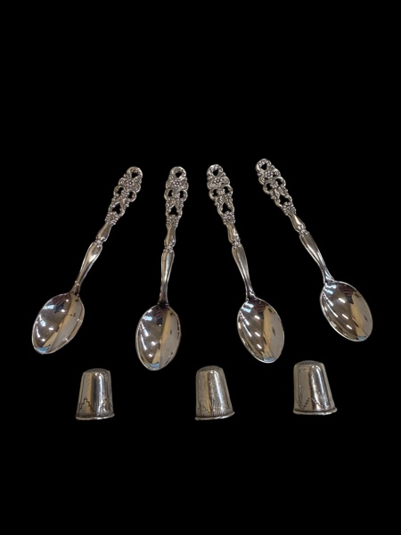 SILVER, teskedar & fingerborgar