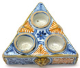 Kryddställ, fajans, antagligen Talaver eller Puente del Arzobispo, Spanien, 1700-tal,