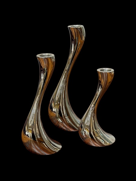 LJUSSTAKAR, 3 st Georg Jensen COBRA