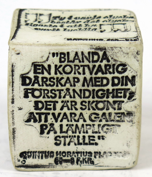 Berglund, Bengt och Serenander, Bengt (Bengt & Bengt) för Gustavsberg, skulptur, stengods, "Kultsten"