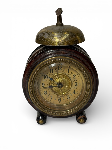 VÄCKARKLOCKA, Trä/Mässing