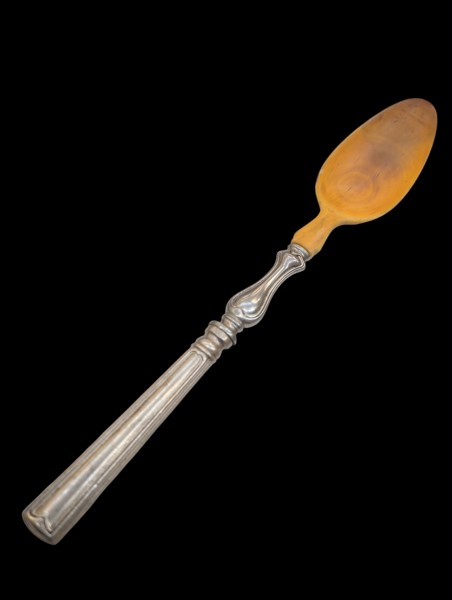 SERVERINGSSPADE, silver och horn