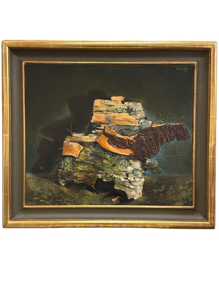 TAVLA Olja på panå konstnär Qvarsebo