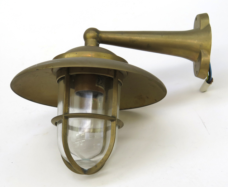 Okänd designer för Foresti & Suardi, vägglampa, mässing, skeppsmodell
