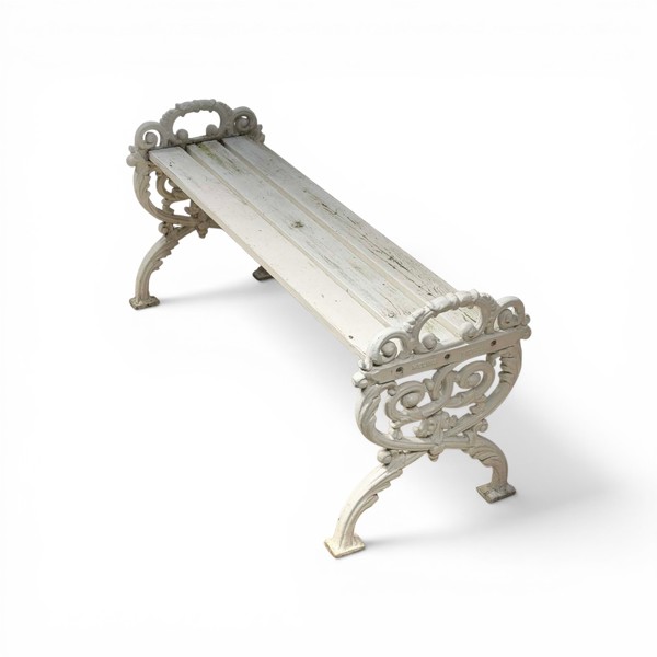 TRÄDGÅRDSBÄNK, metall och trä