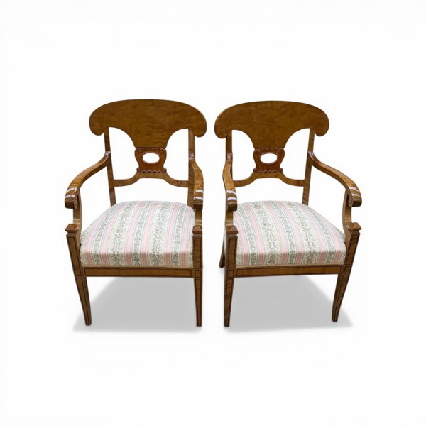 KARMSTOLAR, par, Karl-Johan-stil, 1800/1900-tal