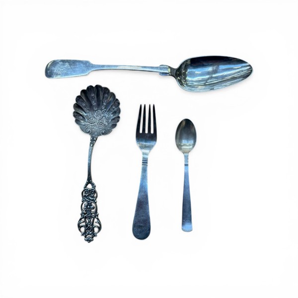 SILVER SKEDAR+gaffel 3+1 -delar