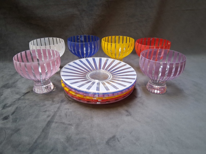 COUPEGLAS MED ASSIETTER, 6 + 6 st