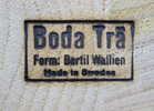 Vallien, Bertil för Boda trä, skulptur, glas, på träsockel, Janusansikte