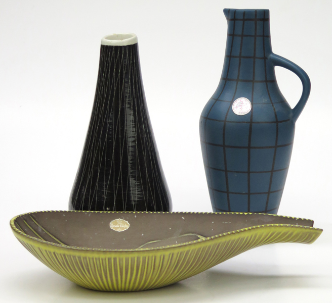 3 delar keramik, Upsala Ekeby, VEB Haldensleben samt Marie Louise