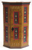 Hänghörnskåp, bemålat trä, allmogearbete, 1700-tal,