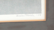 FÄRGLITOGRAFI, Esaias Thorén, "Vit torso", signerad EA och daterad -77, synlig pappersstorlek 42 x 34 cm