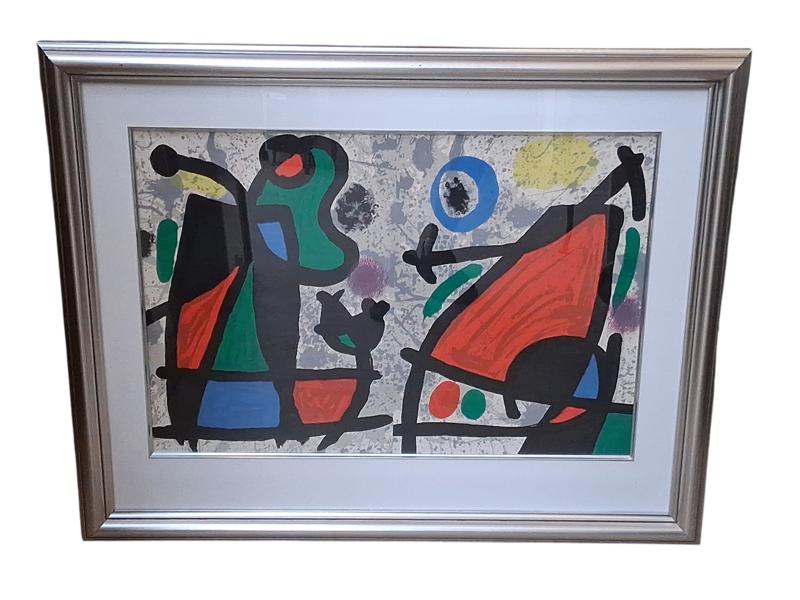 FÄRGLITOGRAFI, Joan Miro. efter