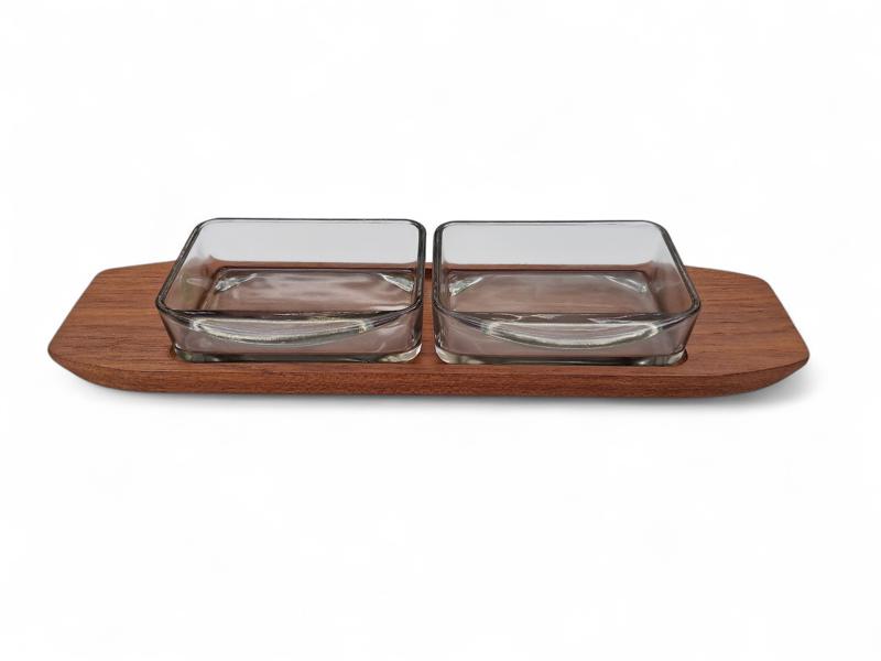SALT/PEPPARKAR, glas och teak