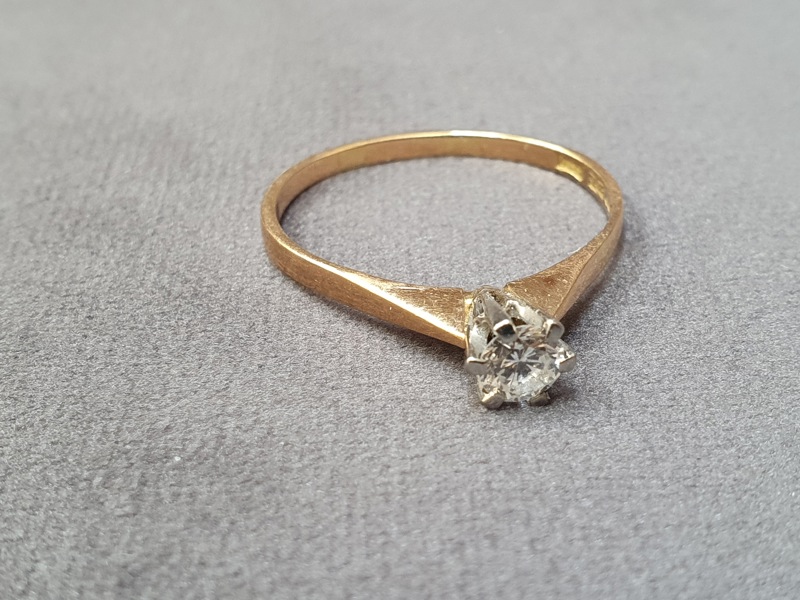 ENSTENSRING, GULD 18K