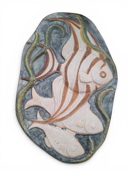VÄGGRELIEF, keramik, Irma Yourstone