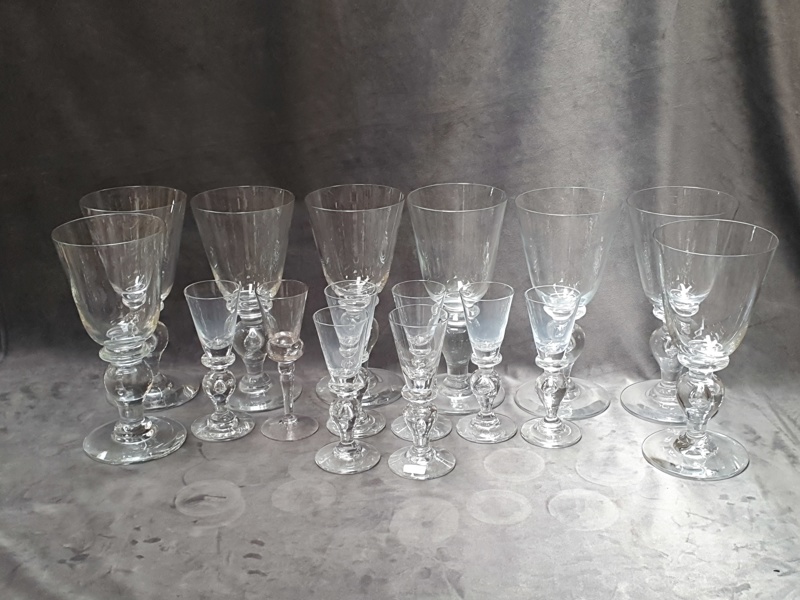 VIN- och SNAPSGLAS, Old Boda,  8 + 8 st