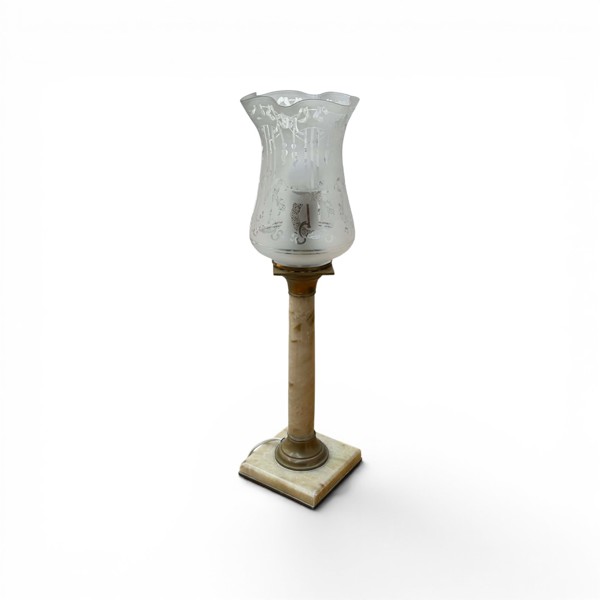 BORDSLAMPA marmor och mässing