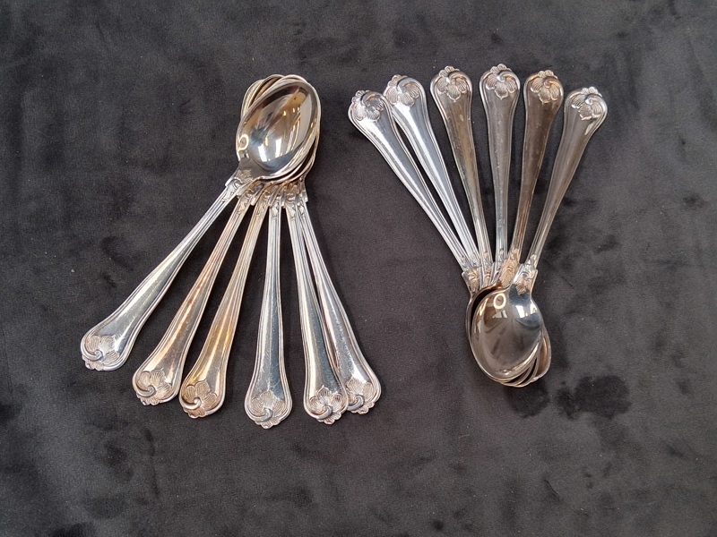 KAFFESKEDAR, SILVER, 12 st