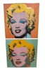 Tavlor 2 st med motiv på Marylin Monroe