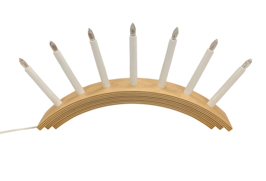 Adventsljusstakar "Julius" i trä 2 st 7 st ljus