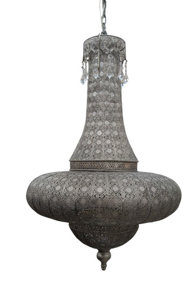 Lampa i metall och glas - mycket sirlig och vacker